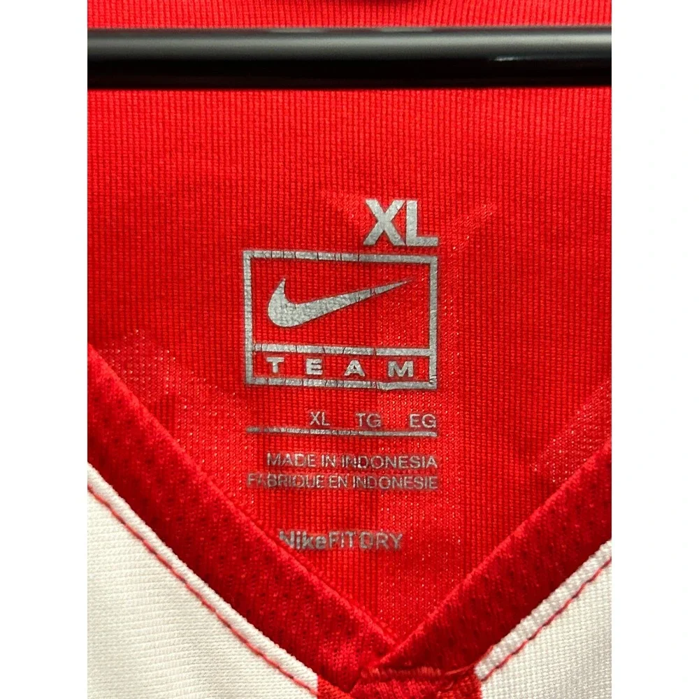 Nike Team Delsea 18 Soccer Jersey Mens XL Red White NikeFIT DRY Short Sleeve